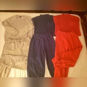 Ladies Knit Casual Jogger Sets